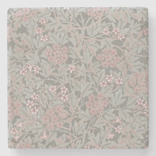 Porta-copo De Pedra William Morris Jasmine Flower Pattern