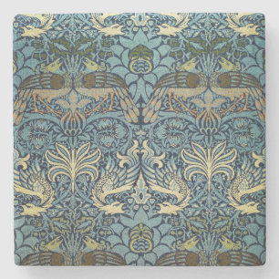 Porta-copo De Pedra William Morris Pavão e Dragão Desenho Tecido