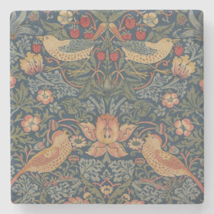Porta-copo De Pedra William Morris Strawberry Theves Birds