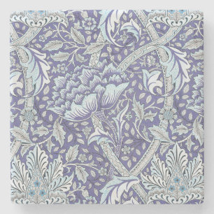 Porta-copo De Pedra William Morris Windrush Padrão Floral Azul