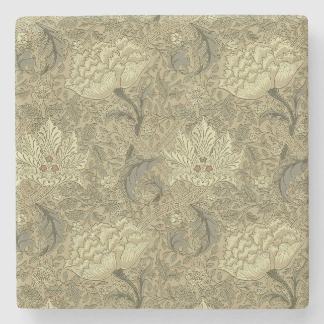 Porta-copo De Pedra William Morris Windrush Wallpaper Pattern (Frente)