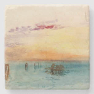 Porta-copo De Pedra William Turner - A laguna perto de Veneza no Sunse