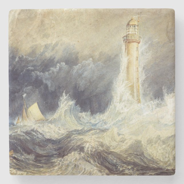 Porta-copo De Pedra William Turner - Farol de Bell Rock (Frente)