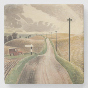 Porta-copo De Pedra Wiltshire Landscape (por Eric Ravilious)