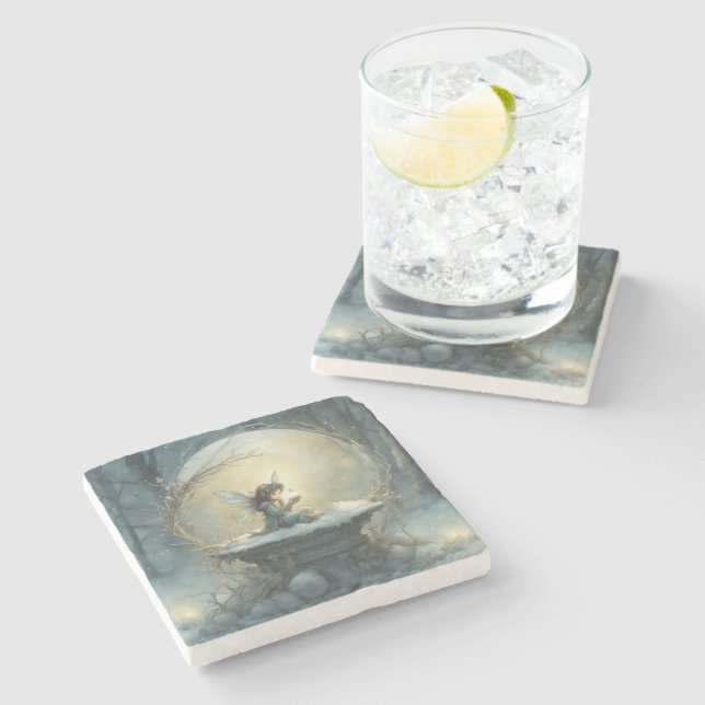 Porta-copo De Pedra Wish Natal (Lateral)