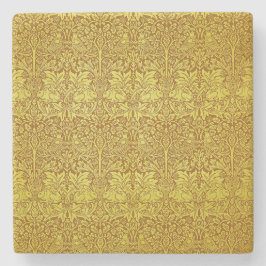 Porta-copo De Pedra Woodland deixa Dourado Coelho William Morris Patte