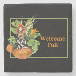 Porta-copo De Pedra Woodland Fall Harvest Elf