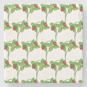 Porta-copo De Pedra Woodland Wild Strawberry Fragaria vesca Pattern