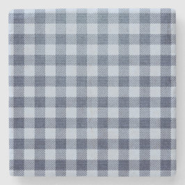 Porta-copo De Pedra Xadrez azul