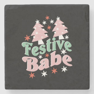 Porta-copo De Pedra Xmas Gift Festivo Babe