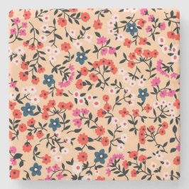 Porta-copo De Pedra Xmas Gift Pequena Flor Bonita Sem Costura