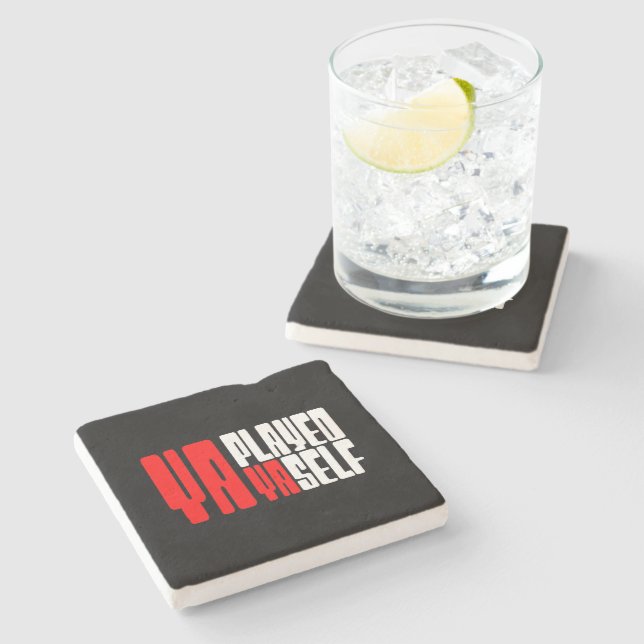 Porta-copo De Pedra Ya Tocou Yaself (Lateral)