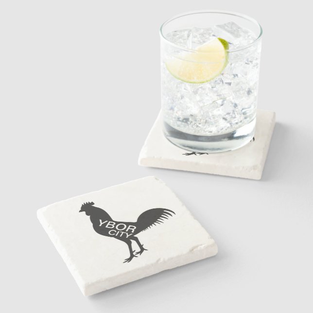 Porta-copo De Pedra Ybor City Rooster (Lateral)