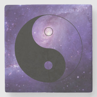 Porta-copo De Pedra Yin yang night sky