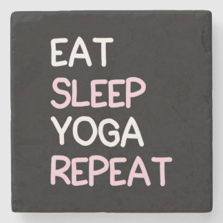 Porta-copo De Pedra Yoga Lover | Eat Sleep Yoga Repeat
