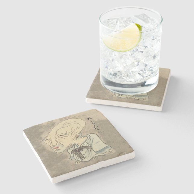 Porta-copo De Pedra Yokai Nurarihyon japonês (Lateral)