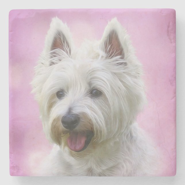 Porta-copo De Pedra Yorkie (Frente)