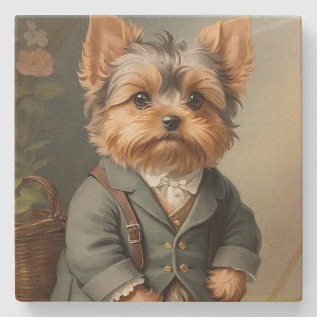 Porta-copo De Pedra Yorkshire Terrier (Frente)