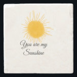 Porta-copo De Pedra you are my sunshine yellow orange sun rays add nam<br><div class="desc">Design</div>