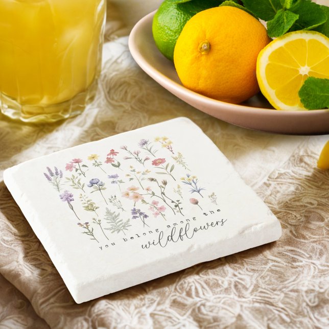 Porta-copo De Pedra You Belong Among the Wildflowers (Criador carregado)