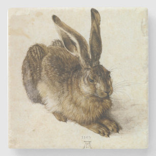 Porta-copo De Pedra "Young Hare", por Albrecht Dürer Square