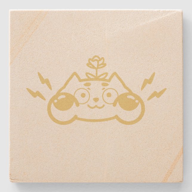 Porta-copo De Pedra Zappy Chip the Cute Chipmunk (Frente)