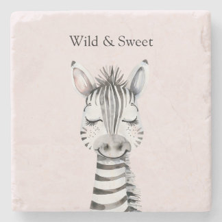 Porta-copo De Pedra Zebra Selvagem & Doce Rosa