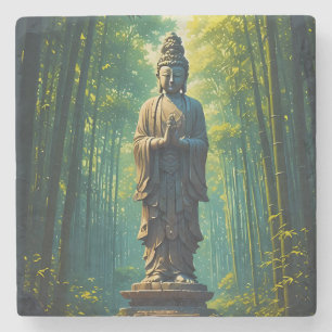 Porta-copo De Pedra Zen no Bamboo Grove