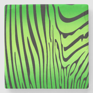Porta-copo De Pedra Zesty Zebra Green