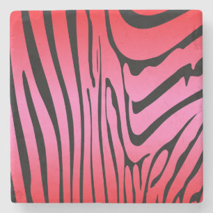 Porta-copo De Pedra Zesty Zebra Red