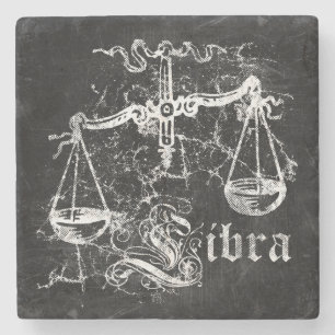 Porta-copo De Pedra Zodiac Vintage Libra
