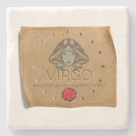 Porta-copo De Pedra Zodiac - Virgo - Coaster