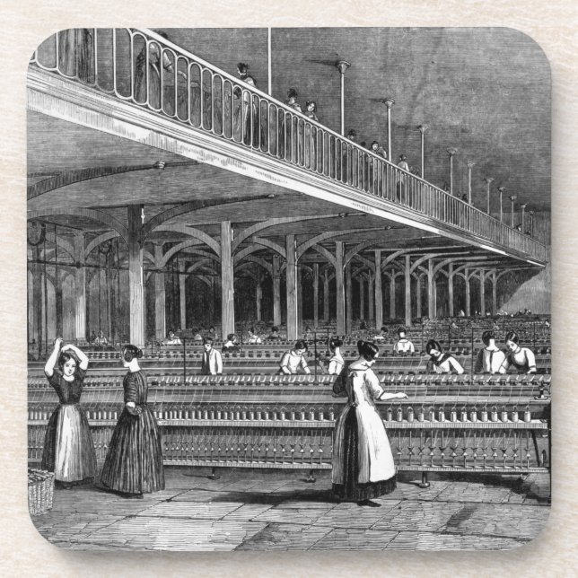 Porta-copo Decano Moinho - a sala de duplicação, 1851 (litho) (Frente)