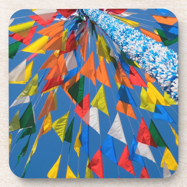 Porta-copo Decoração de Bandeira Triangular (Frente)