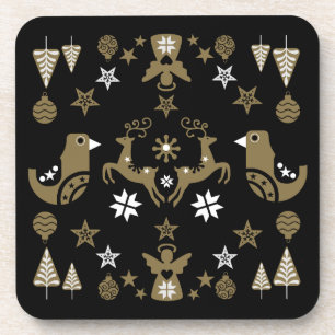 Porta-copo Decoração de luxo sazonal escandinava