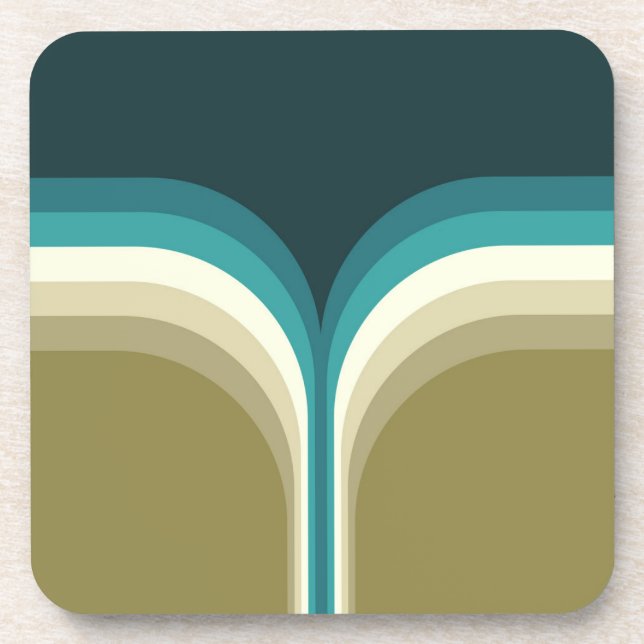 Porta-copo decoração em arco duplo estilo retrô (Frente)