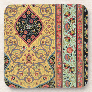 Porta-copo Decoração persa, placa XXV 'do Orn policromo