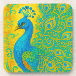 Porta-copo Decorativo das aves turquesas de pássaro Elegante