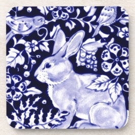 Porta-copo Dedham Blue Rabbit, Classic Blue & White Design