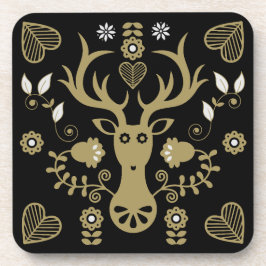 Porta-copo Deer de Arte Folclórica Moderna