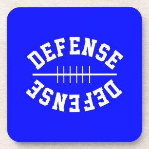 Porta-copo Defesa de Futebol Divertida Texto em Azul Real Bri