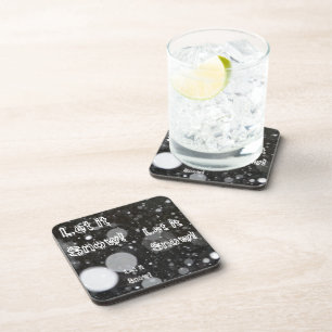 Porta-copo Deixe-a nevar num fundo de neve