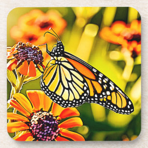 Porta-copo Delicate Monarch Butterfly Bloom Design