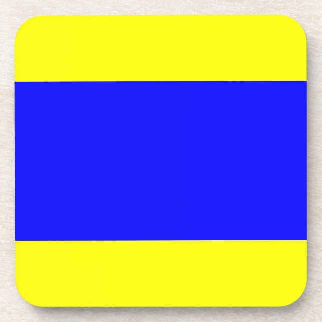 Porta-copo Delta Amarelo Azul (Frente)