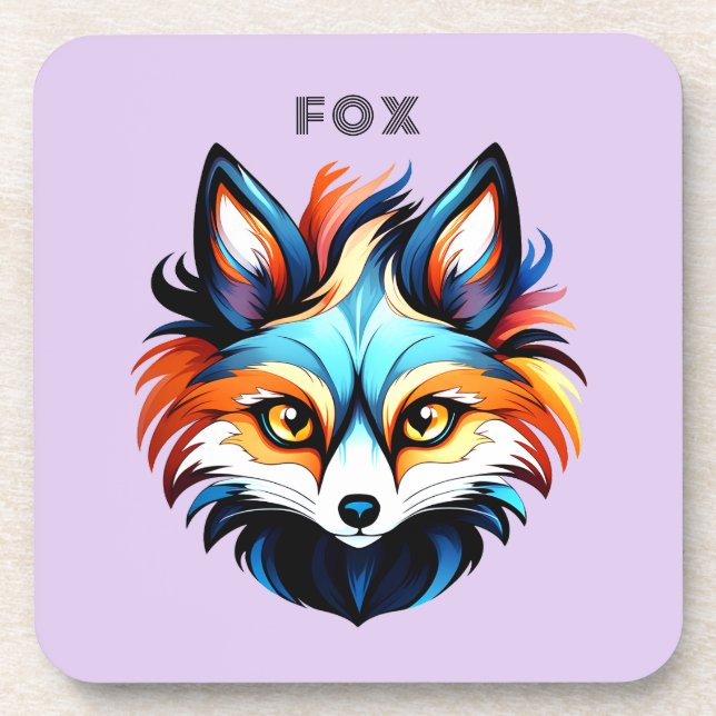 Porta-copo Der Bunte Fuchs - Kopf Portrait (Frente)