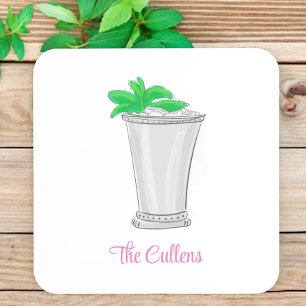 Porta-copo Derby Mint Julep Personalizado Préppy