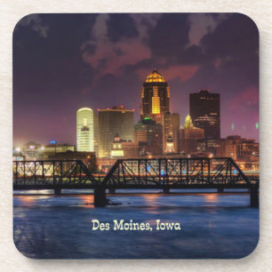 Porta-copo Des Moines, Iowa cityscape