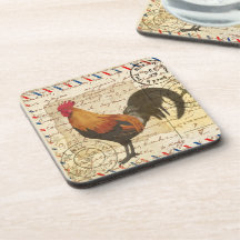 Desacoplar Vintage Ephemera Fazenda Barn Rooster