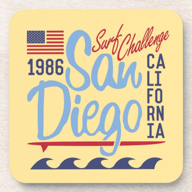 Porta-copo Desafio do Surf San Diego de 1986 (Frente)