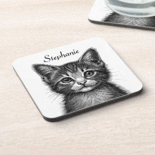Porta-copo Desenho Adorável de Gato Jovem